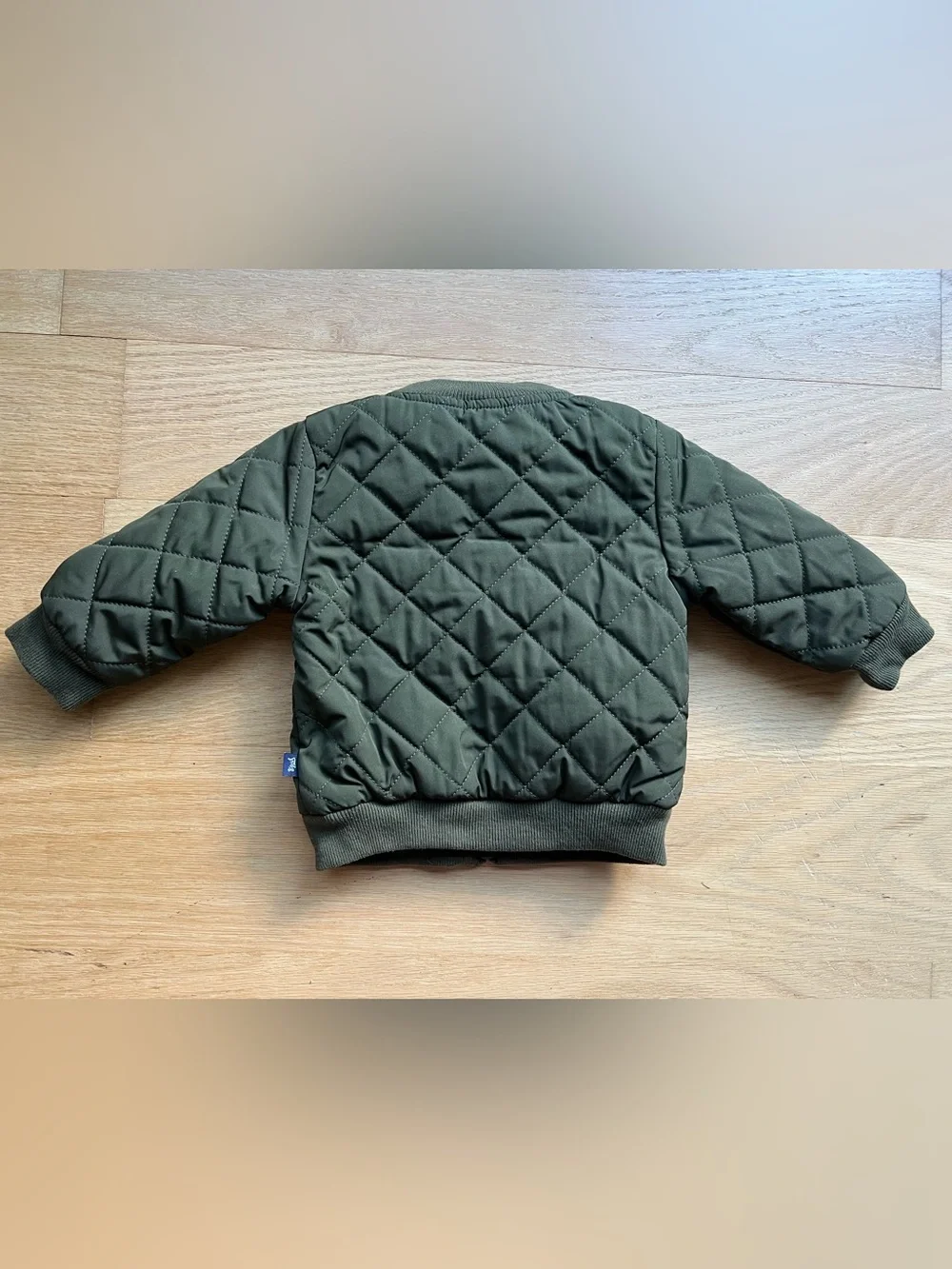 Quilted Olive Bomber Jacket for Kids